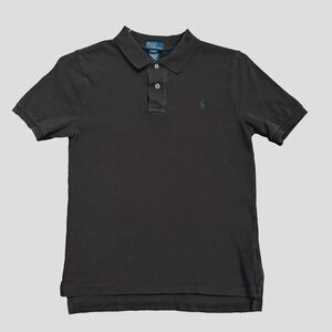 Boy's Polo Ralph Lauren Shirt L 14/16 Short Sleeve Brown 100% Cotton Golf Tennis